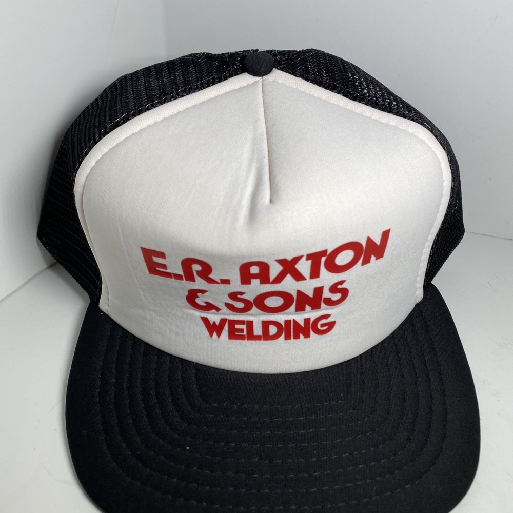 E.R. Axton‎ and Sons Welding Trucker Hat Snapback Cap Screen Print Local Costume